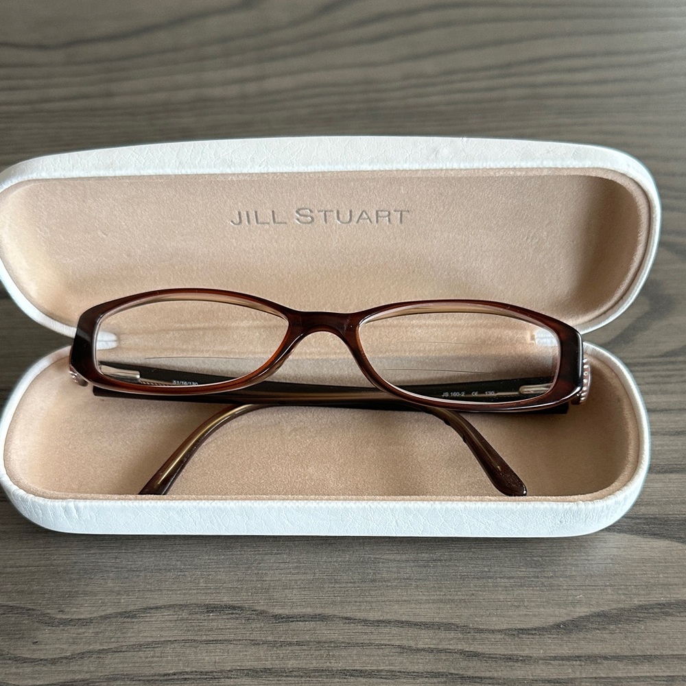 Jill Stuart Vintage Brown Glasses with Case